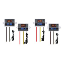4 Stück XH-W3001 Digitaler Temperaturregler mit Sensor AC110V-220V Thermostat Temperaturschalter Heizung Kühlung