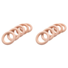 10x Holzring Holzring zum Basteln DIY Handwerk Schmuck 50mm