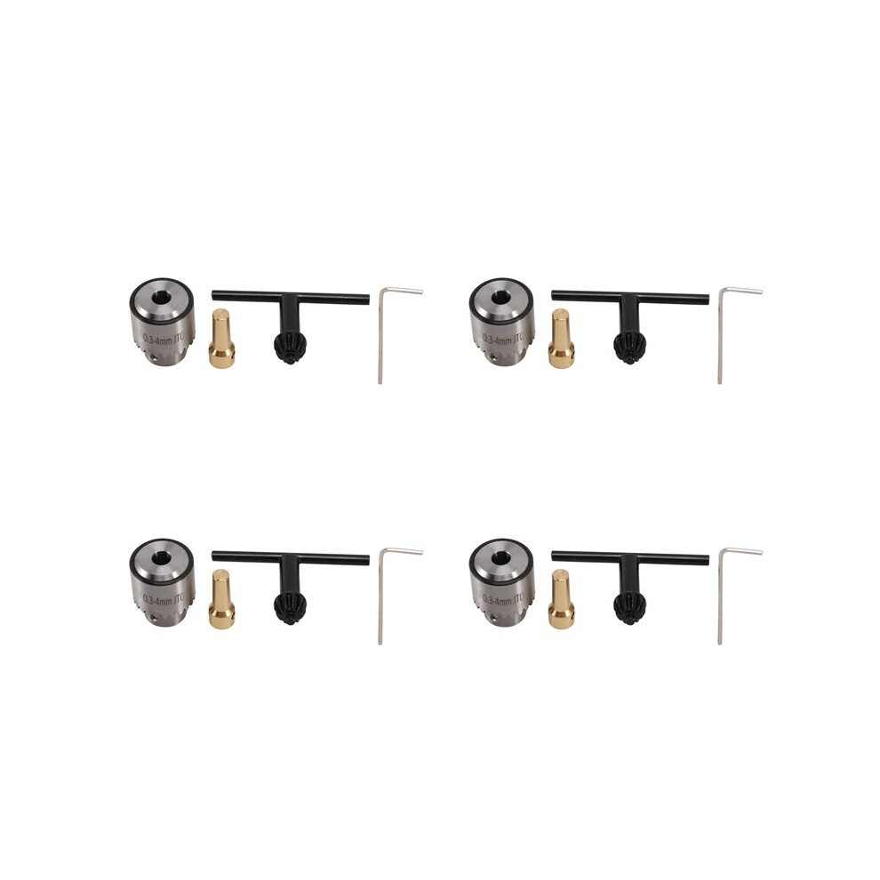 4X Hot Electric Drill Grinding Drill Chuck Key Drill Chucks 0.3-4Mm Capacity Range W/ 3.17Mm Shaft Connecting Rod 6031736464198