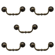 5X Antique Brass Cabinet Door Drawer Handles 100 mm