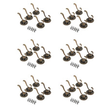 30Pcs Antike Tuer Kleiderbuegel Haken Vintage Badezimmer Wand Aufhaenger Huete Tasche Schluesselanhaenger Zink-Legierung Haken Coat Wandhaken mit
