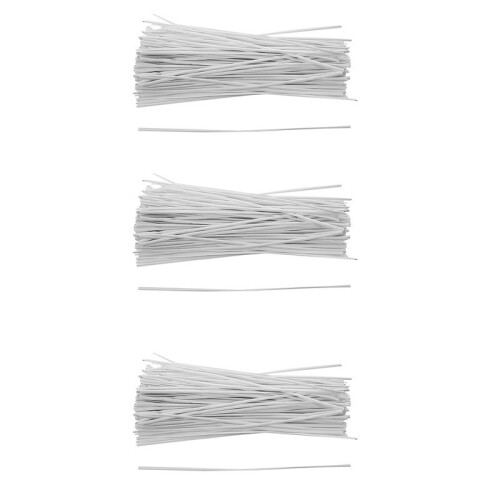 390pcs Cable Organizer Binding Packaging Wire Twist Ties White 150x2.2mm