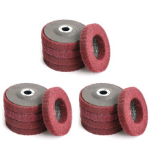 15 Piezas Disco de Aleta de Fibra de Nylon de 4 Pulgadas Muela de Pulido, Estropajo Rueda de Pulir para Amoladora Angular