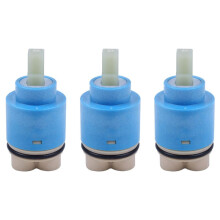 3X Ivory Plastic 35mm Diameter Water Tap Faucet Cartridge Valve