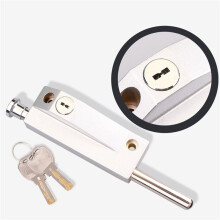 4X Sliding Door Lock for Window Glass Patio Doors Silver Auxiliary Security Lock Glass Door Lock Mortise Lock
