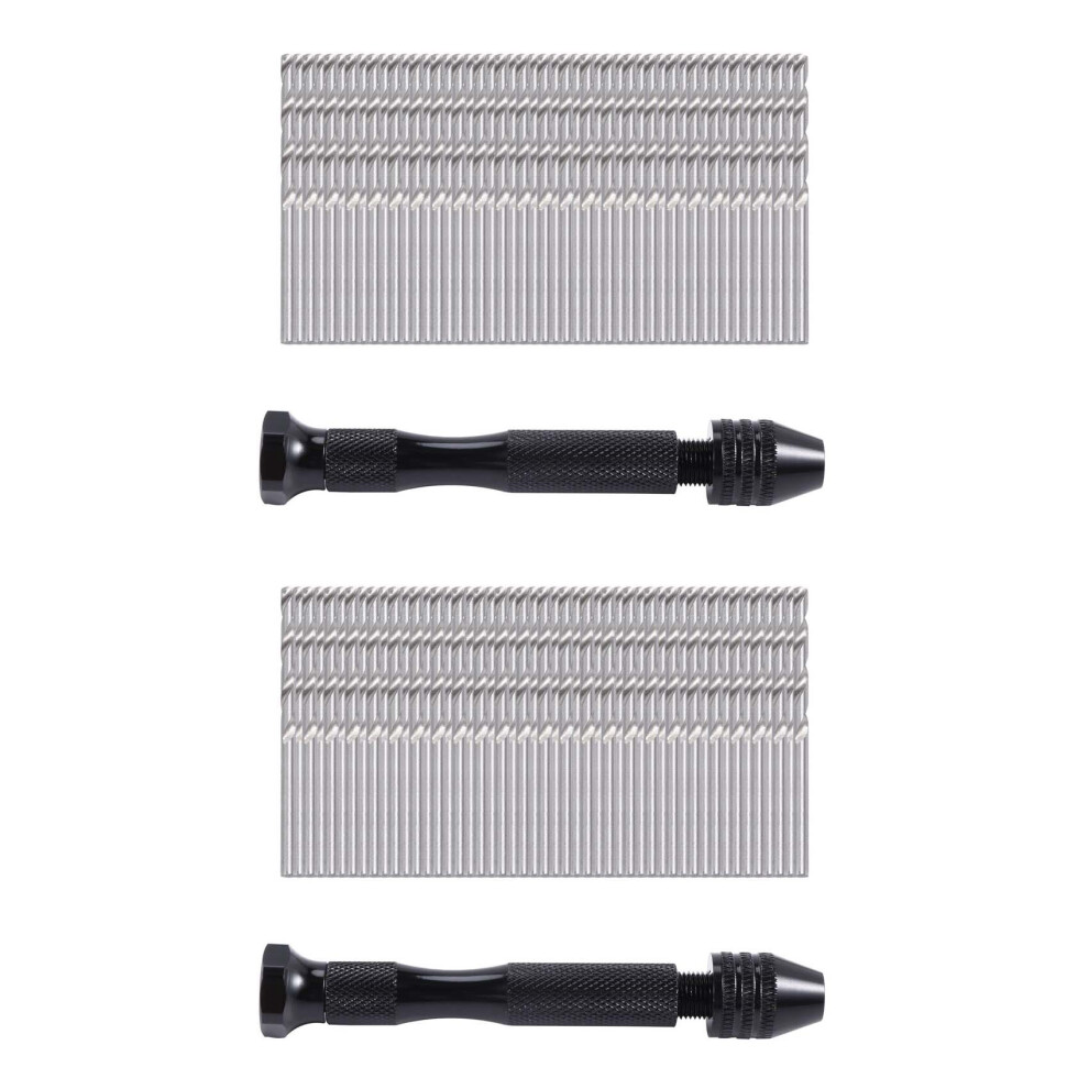 Photos - Door Handle Hand Drill Set Precision Pin Vise with 98 Pcs Twist Drill Bits for Model,Jewelry Making,Multipurpose Rotary Tool