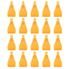 20X 1/4BSP Male Thread ABS Single Hole Air Blow Off Flat Jet Nozzle Yellow