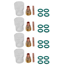 28 Teile / Satz 12 Glas Schale Kit Stubby Spannzangen Körper Gas Linse Wig Schweiß Brenner für Wp-9/20/25 Schweißen Zubehör