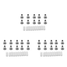 30 Peças Mangas de Tubo de Cerâmica e 30 Peças Adaptadores de Conector de Cabeça de Metal para Localizador Visual de Falhas de Fibra Óptica
