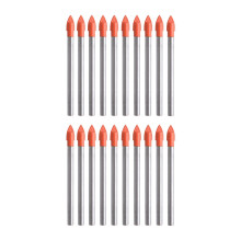 20 Pieces 6MM Glass and Tile Drill Bits Set Carbide Drilling Tool