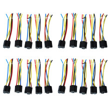20 Pcs 5 Pin Wires Cable Relay Socket Harness Connector 12V for Car Auto