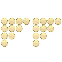 20Pcs Brass Laser Engraving Blanks Blank Challenge Frosted Coin with Acrylic Protection Box - 40mm for DIY Crafts