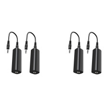 Ground Loop Isolator Noise Filter for Car Audio/Home Stereo,4 PCS Ground Loop Noise Isolator with 3.5mm Audio Cables