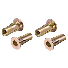 Multi-Grip Rivet-Nut, M8 Pre-Bulbed Shank Carbon Steel Color-Zinc-Plated Flat Threaded Insert Nut 50Pcs