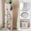 (White) Cylindrical Rotatable Bookshelf 6
