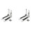2X Support Frame Steel Foldable Stretch Shelf Rack Microwave Oven Wall Mount Bracket Stainless Silver 1