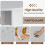 (White) Cylindrical Rotatable Bookshelf 8
