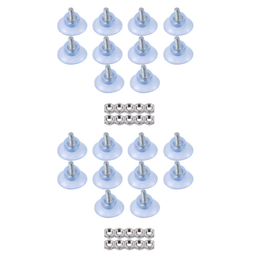 20 Pcs Rubber Strong Suction Cup Replacements for Glass Table Tops with M6 Screw