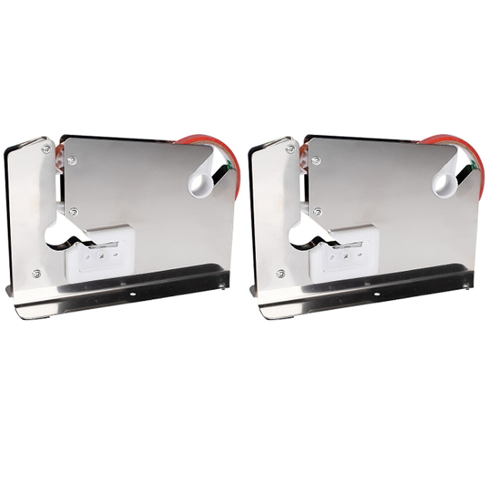 2X Stainless Steel Supermarket Bag Sealing Machine Food Packaging Fruit Shop Packer Portable Tape Cutter Dispenser 6031819233239