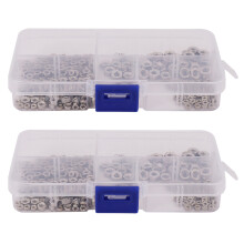 500 Pz / Set M1.6 M2 M2.5 M3 M4 in Acciaio Al Carbonio con Dado Esagonale Kit Assortimento Dadi Esagonali con Filettatura Metrica
