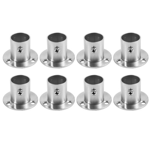 8X Closet Wardrobe 22mm Dia Pipe Hanging Rail Rod End Support Bracket