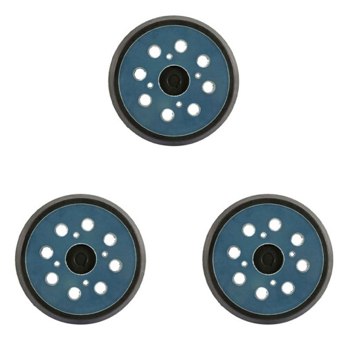 3X 5 Inch 8 Holes 125mm Hook Loop Sanding Backing Pad for  Orbital Sander Disk Discs Cable Backup Stick  Pad