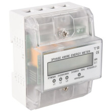 3-Fase 4-Draads Energiemeter 220/380V 5-80A Energieverbruik KWh-Meter DIN-Rail Installatie Digitale Energiemeter