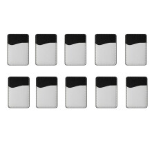 10PCS Sublimation Blanks Phone Wallet - PU Leather Card Holder for Back of Phone Stick DIY Blanks for Vinyl Projects