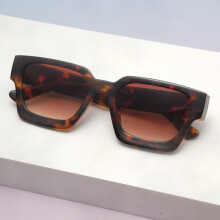 (Style 25)Simple Thick Frame Square Sunglasses With Pc Material And Uv400 For Travel And Use Outdoor