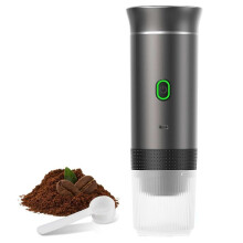 Wireless Electric Portable Espresso Coffee Machine Camping Coffee Maker 3-in-1 Capsule Powder Travel Coffee Maker Grey