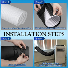 2 Packs Portable AC Hose Insulation Sleeve, Portable Air Conditioner Hose Cover Wrap for 5in&5.9in Diameter Exhaust Hose