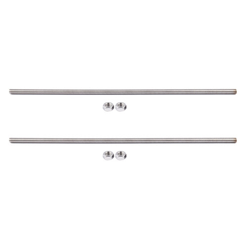 2X 320mm x M8 Acier inoxydable Tige filetee d'Argent