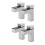 4Pcs Solid Metal Adjustable Wood/Glass Shelf Bracket Wall Mount, Brushed Silver 1