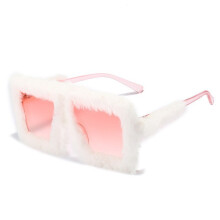 (WhitePlushGradientPink)Cat Eye Sunglasses With Full Frame Pc Material And Uv400 For Womens Casual Looks