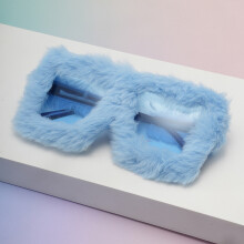 (BlueFrameBluePlush)Cat Eye Sonnenbrille mit Vollrahmen PC Material und Uv400 für Damen Looks Freizeit