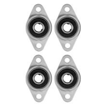 4Pcs Kfl08 Pillow Block Bearing 8Mm Bore Diameter Zinc Alloy Rhombic Flange Bearing For Cnc