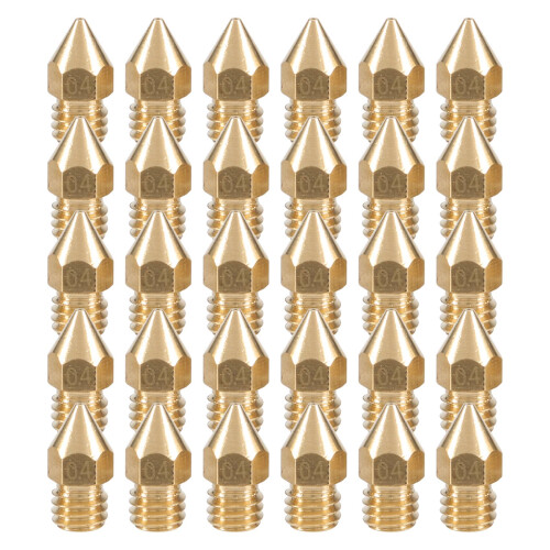 30 Pieces Mk8 Nozzle 0.4Mm 3D Printer Nozzles Extruder Print  For 3D Printer Makerbot  Cr-10(1Pc Plastic Box)