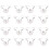 16 Pcs White Plastic 25mm Diameter Furniture Replacement Caster Wheel 1