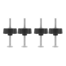 4 Set T Screw and M8 Plastic Handle,Metal Quick Acting Hold Down Clamp Set for T-Slot T-Track DIY Woodworking Tool