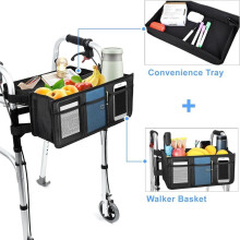 Walker Basket for Folding Walker Foldable Walker Bag, Large Storage Basket for Walker, Walker Accessories for Seniors