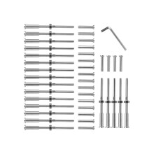 20 Par Ze Stali Nierdzewnej 316 Klasa Balustrady Kablowe Gwintowany Odbiornik Napinacza i KońCóWka z PłAską GłóWką na Kabel 1/8