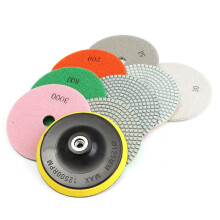 9Pcs/Set 5 Inch Diamond Polishing Pad Set Granite Marble Concrete Stone Tile Wet Dry for Granite Concrete Marble Stone Tiles