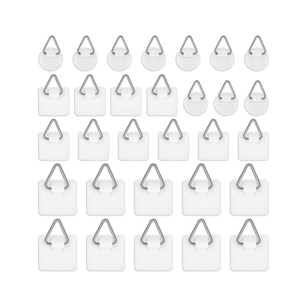 30 Pack Adhesive Picture Hanger Picture Hanging Hooks Without Nails Adhesive Wall Hangers Sticky Picture Hangers 6033360332539