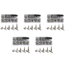 350 Sets Silver Mixed Shape Spikes and Studs Cone Croc Spikes Leather Rivet Kit for Clothing Shoes Belts DIY