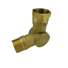Garden Hose Swivel Adapter 180 and 360 Degree Metal Swivel Connector Adjustable Faucet for Irrigation Driveway Gold