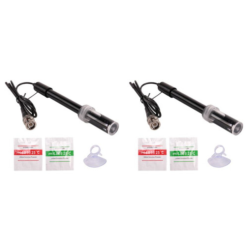 2X Ph Replacement Probe Aquarium Hydroponic Laboratory Electrode Ph Meter Potential Test Bnc Q9 Connector