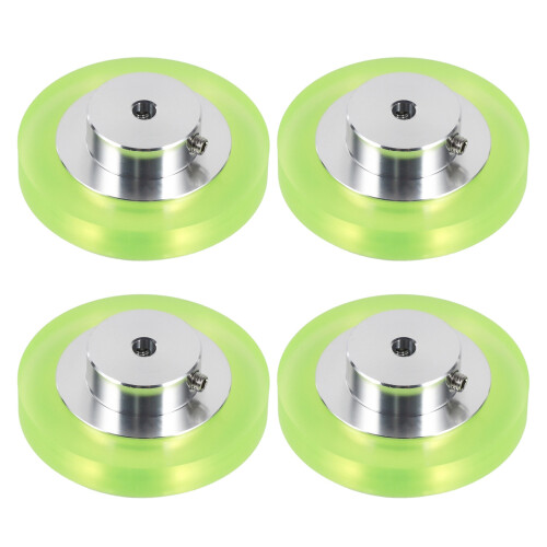 4X, 200mm Aluminum Polyurethane Industrial Encoder Wheel Measuring Wheel for Measuring Rotary Encoder