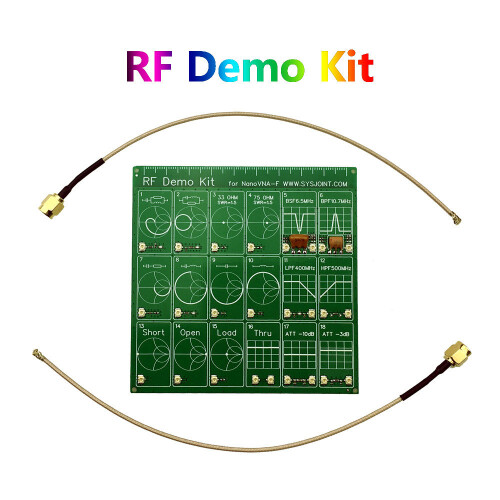 RF Demo Kit: PCB Board, Filter, Attenuator for NanoVNA-F Analyzer