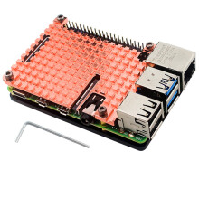 Pure Copper Heatsink Protective Passive Cooling Case for Raspberry Pi 4B