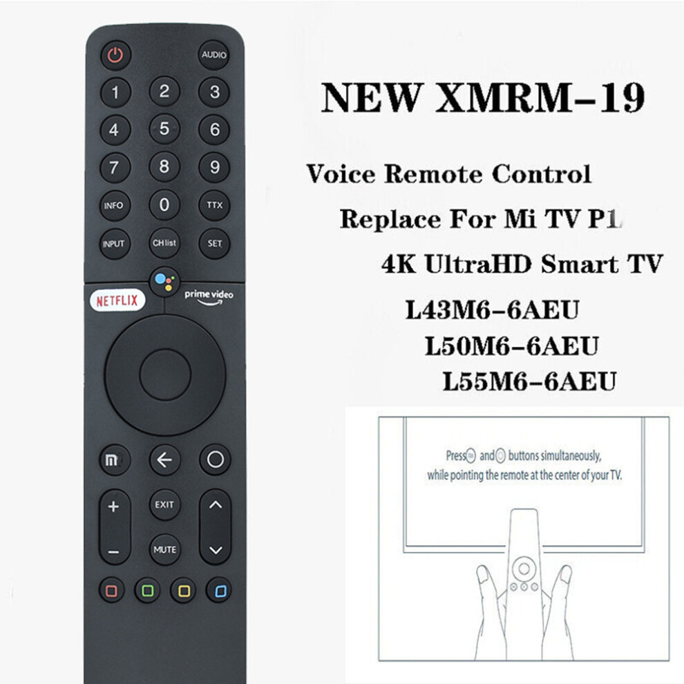 Xmrm-19 L55m6-6Aeu Bluetooth Voice Remote For Xiaomi Mi P1 4K Android Tv 113121450729